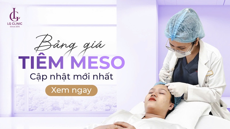 bảng giá tiêm meso mới nhất