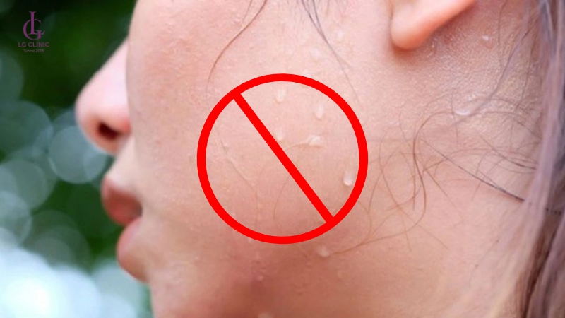 tránh đổ mồ hôi sau khi tiêm meso