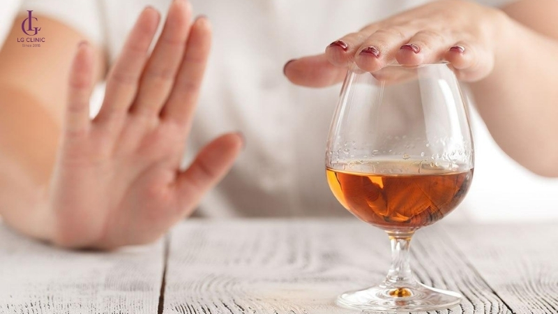 kiêng uống rượu bia sau khi tiêm meso