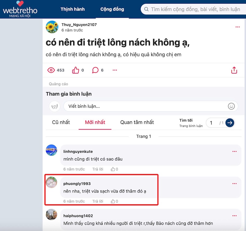 có nên triệt lông nách không
