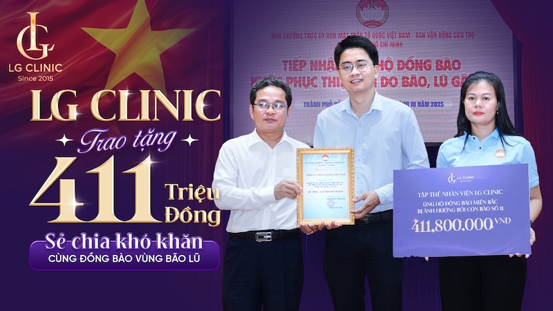 lg clinic ủng hộ 411 triệu sau bão BUALOI