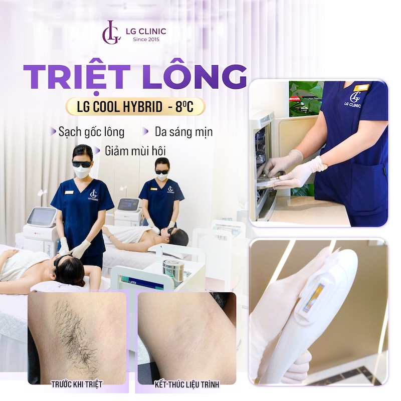 triệt lông LG Cool Hybrid -8°C