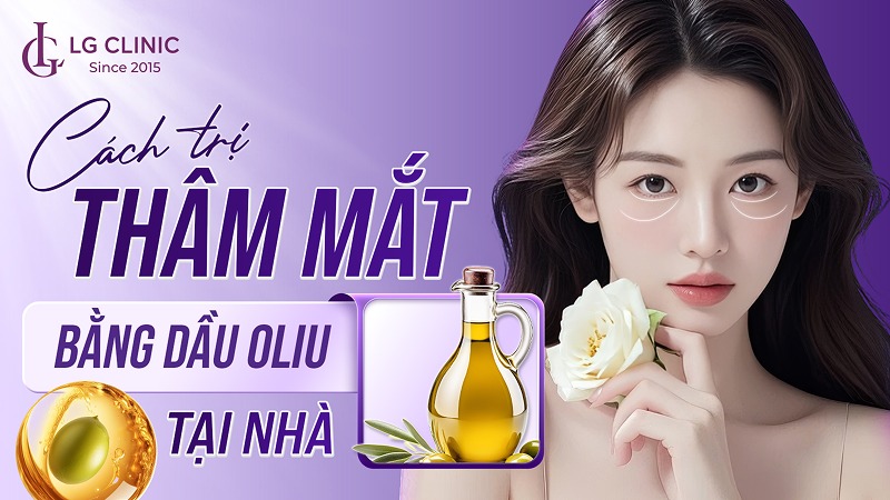 cách trị thâm mắt bằng dầu oliu