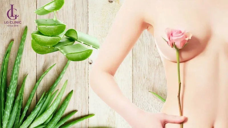 cách làm hồng nhũ hoa tại nhà bằng nha đam