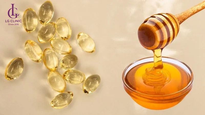 cách làm hồng nhũ hoa tại nhà bằng Vitamin E và mật ong