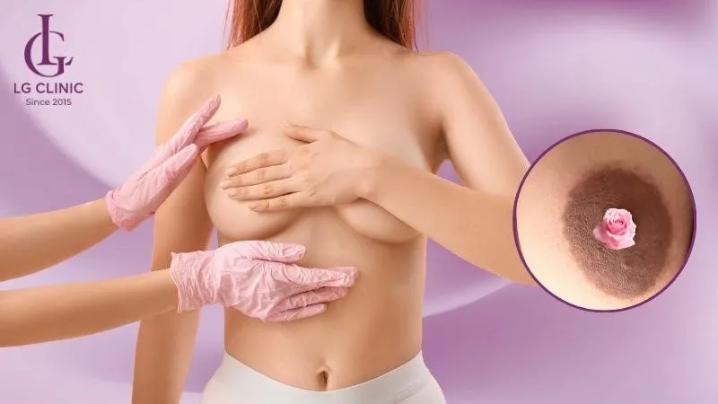 làm hồng nhũ hoa bằng laser