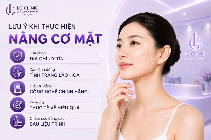 lưu ý khi nâng cơ mặt