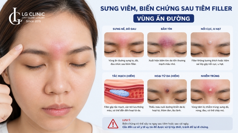 Biến chứng sau xoá nhăn ấn đường