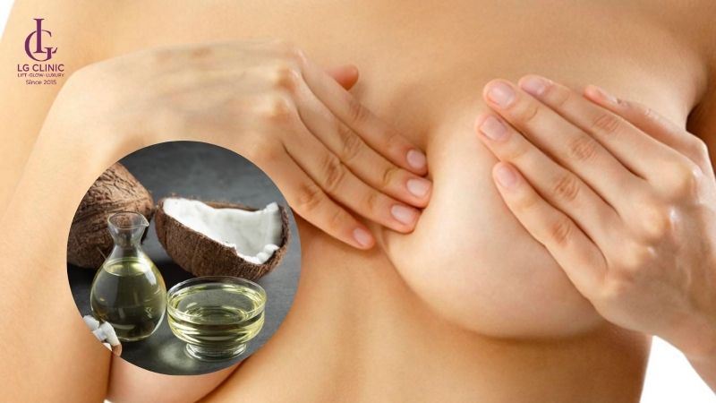 cách làm hồng nhũ hoa bằng dầu dừa