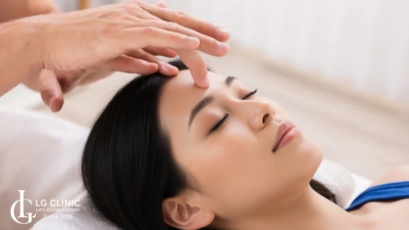 Bấm huyệt giảm nếp nhăn ấn đường