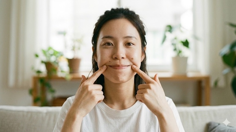 bài tập xoá nếp nhăn quanh miệng
