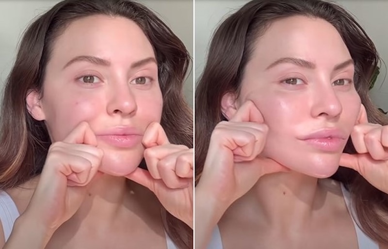 massage xoá nếp nhăn ở cằm