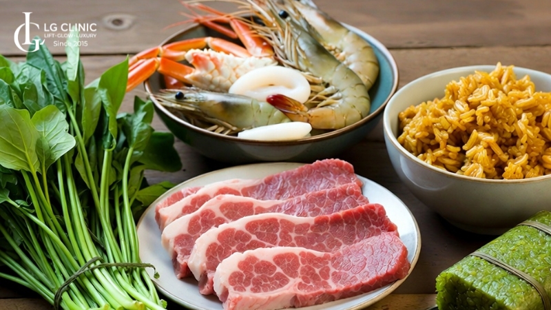 Sau xoá nhăn ấn đường kiêng thực phẩm gây sẹo