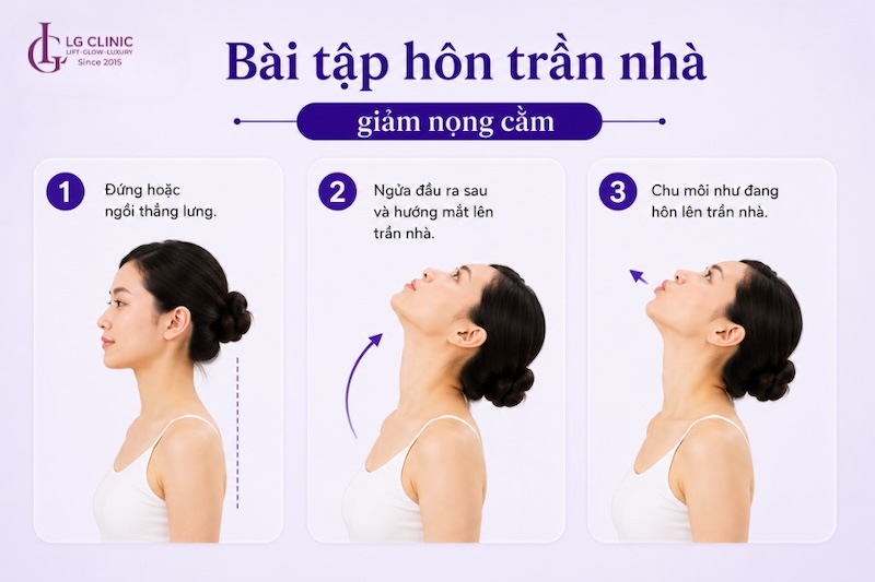 bài tập giảm nọng cằm