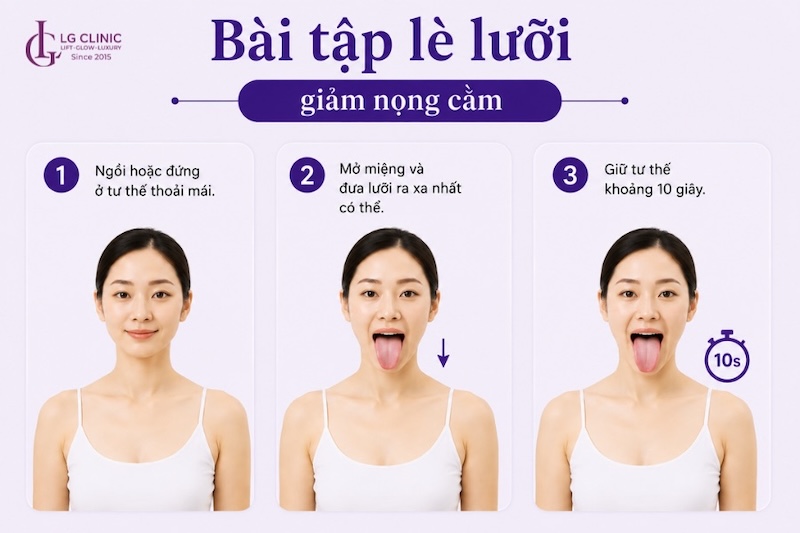 bài tập giảm nọng cằm