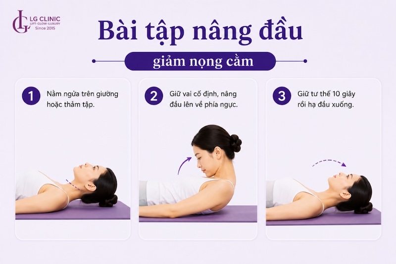 bài tập giảm nọng cằm