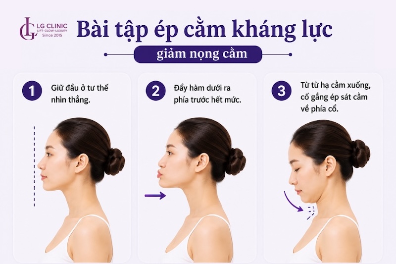 bài tập giảm nọng cằm