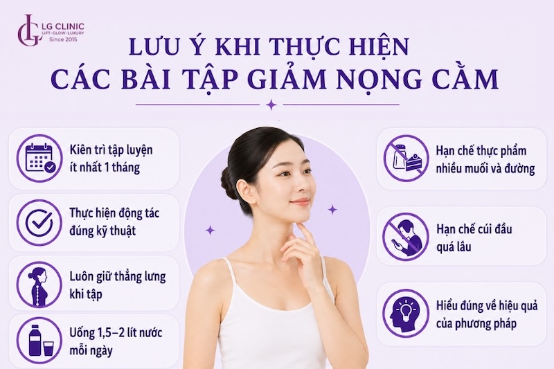 bài tập giảm nọng cằm