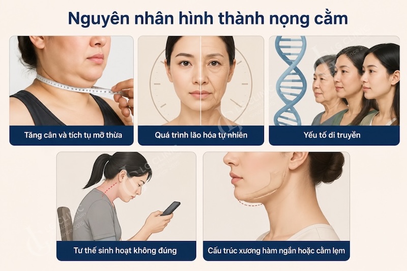 nguyên nhân có nọng cằm