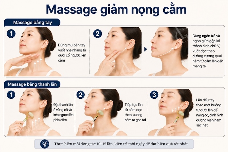 massage giảm nọng cằm