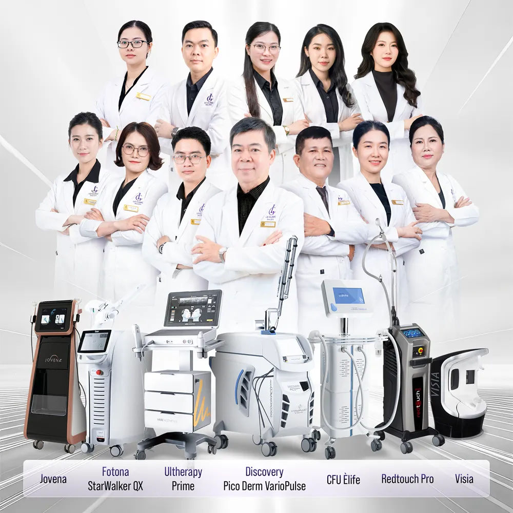 Đội ngũ bác sĩ và máy móc