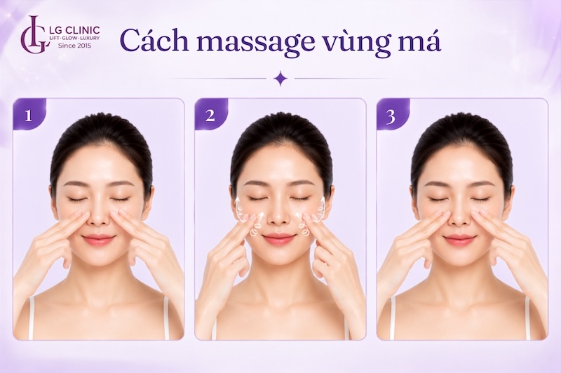 cách massage vùng má