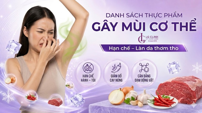 Những thực phẩm gây hôi nách 