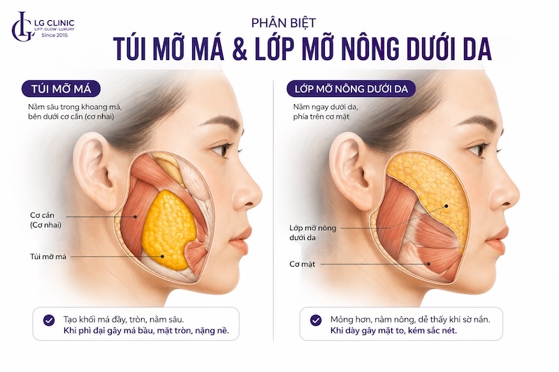 túi mỡ má