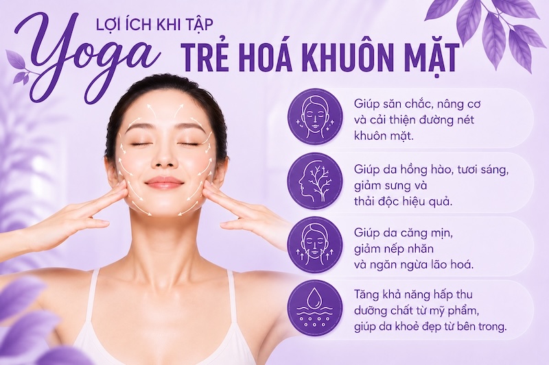 yoga trẻ hoá khuôn mặt
