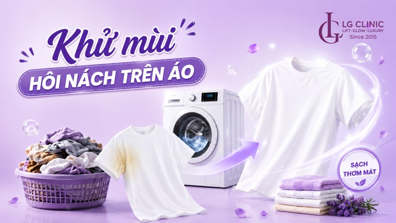 Cách khử mùi hôi nách trên áo​