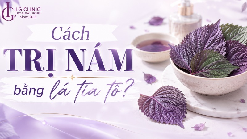cách trị nám bằng lá tía tô