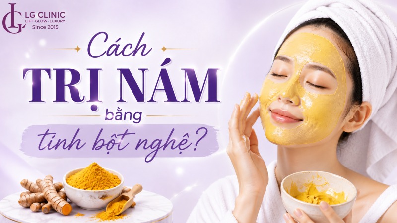 cách đắp mặt nạ tinh bột nghệ trị nám