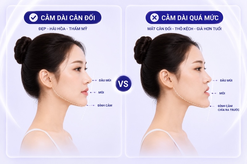 cằm dài đẹp hay xấu