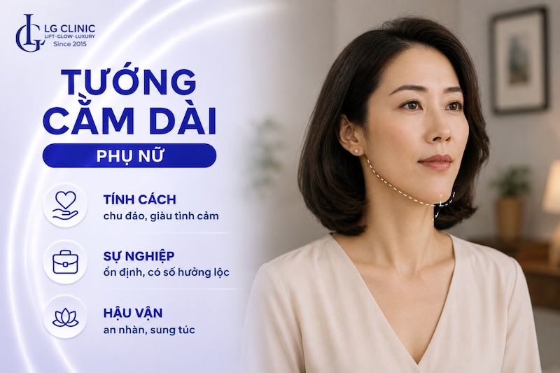 phụ nữ cằm dài