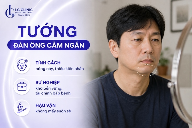 đàn ông cằm ngắn
