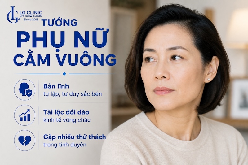 phụ nữ cằm vuông
