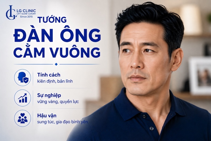 đàn ông cằm vuông
