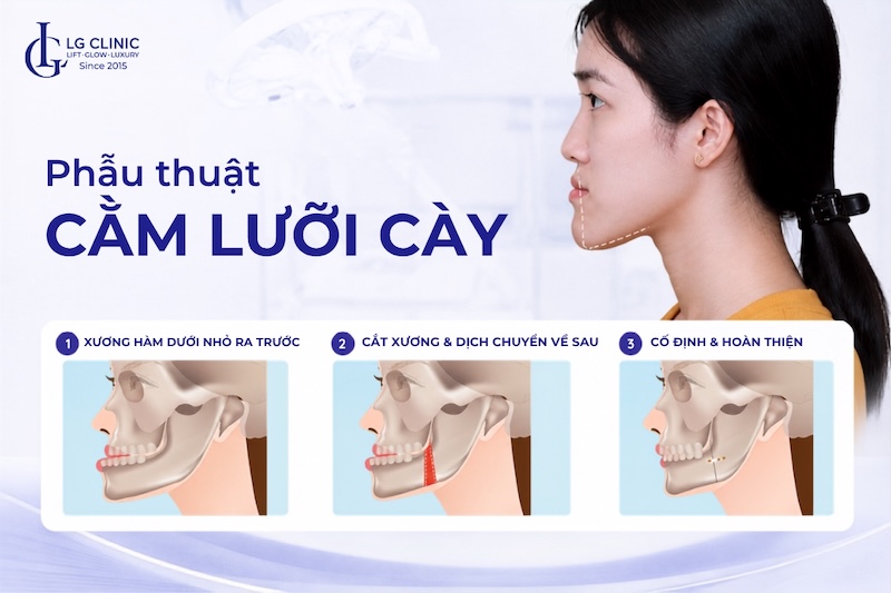 phẫu thuật cằm lưỡi cày