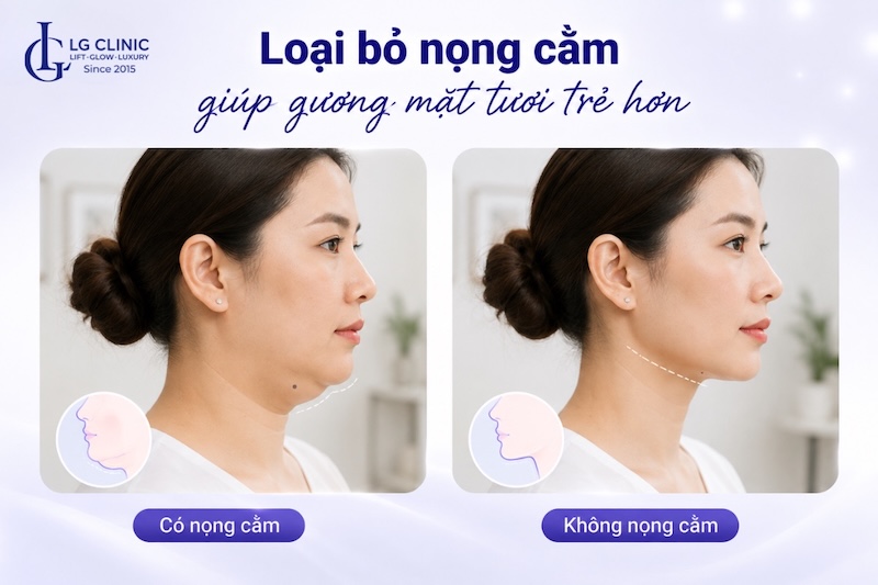 loại bỏ nọng cằm