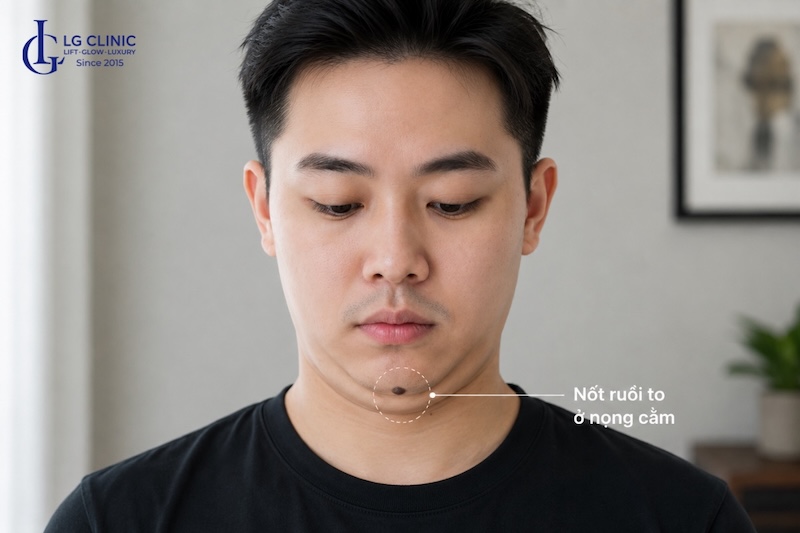 nốt ruồi ở nọng cằm