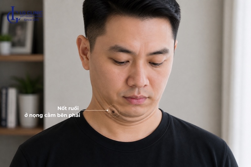 nốt ruồi ở nọng cằm