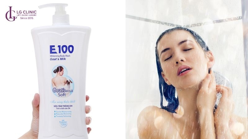 sữa tắm e100 có làm trắng da không​