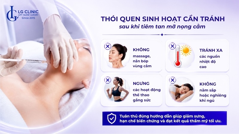 tiêm tan mỡ nọng cằm kiêng gì