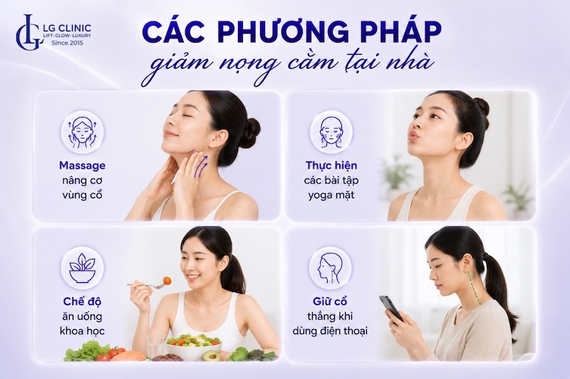 cách giảm nọng cằm tại nhà