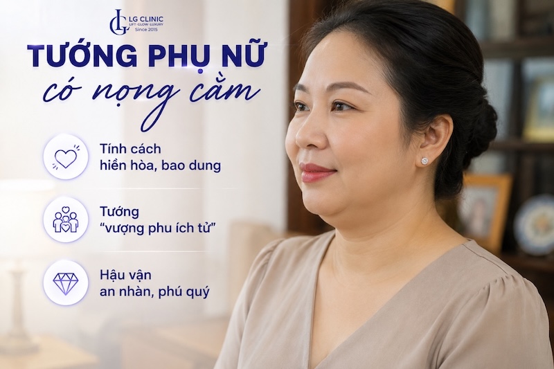 tướng phụ nữ có nọng cằm