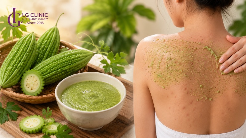 cách trị mụn lưng bằng khổ qua