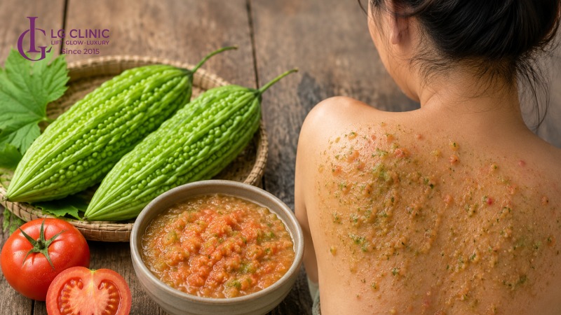 cách trị mụn lưng bằng khổ qua
