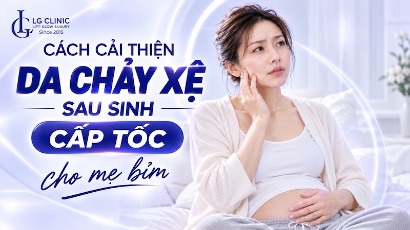 da chảy xệ sau sinh