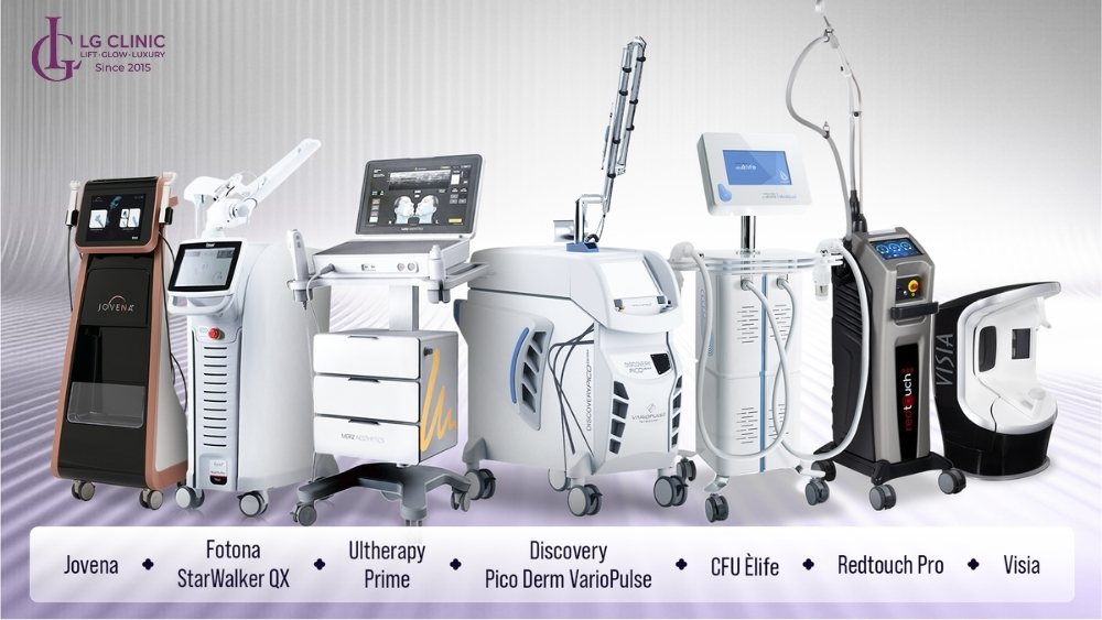 Hệ thống máy móc công nghệ thẩm mỹ hàng đầu tại LG Clinic