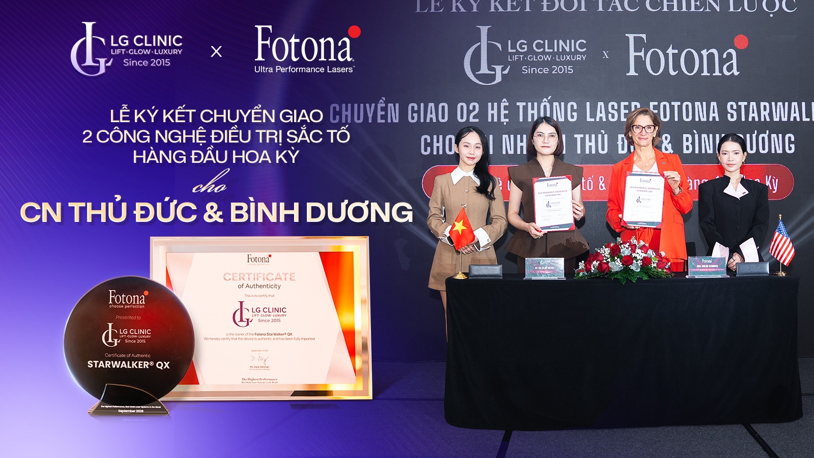 LG Clinic bắt tay Fotona: Mở rộng chuẩn mực điều trị sắc tố và trẻ hóa da tại hai chi nhánh mới Thủ Đức - Bình Dương